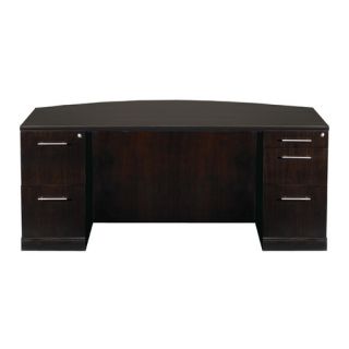 Sorrento Double Pedestal Desk with Bow Front