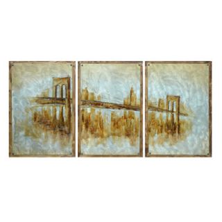 Crestview Bridge In a Blue Haze Impressionistic View Wall Art (Set
