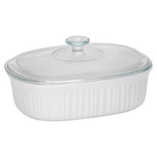 French White 2 1/2 Qt. Oval Casserole