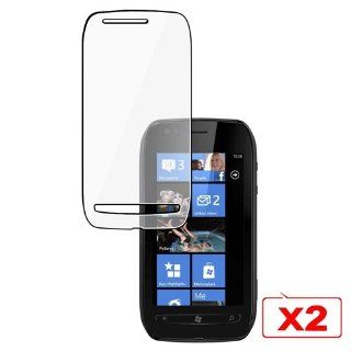 CommonByte 2x Clear Reusable Screen Protector Film Guard For Nokia Lumia 710 Accessory Cell Phones & Accessories
