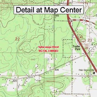 USGS Topographic Quadrangle Map   Sylacauga West, Alabama (Folded/Waterproof)  Outdoor Recreation Topographic Maps  Sports & Outdoors