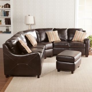 Beckett Synthetic Leather Sectional with Ottoman