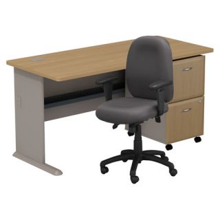 Series A Desk with 2 Drawer File and Chair