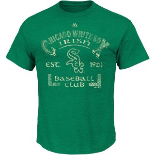 MAJESTIC ATHLETIC Mens Chicago White Sox Irish Catch Short Sleeve T Shirt  