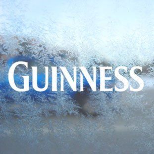 Guinness White Decal Window Laptop Vinyl White Sticker   Themed Classroom Displays And Decoration