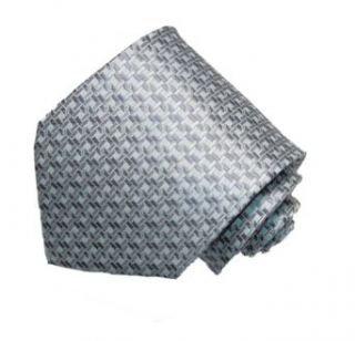 Covona Men's Grey Off White Geometric And Tiny Pattern Tie at  Mens Clothing store