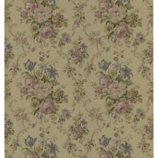 Mirage Signature V Harlequin Floral Scroll Wallpaper in Rich Deep