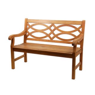 ACHLA Hennell Eucalyptus Garden Bench with Coffee Table
