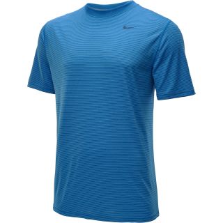 NIKE Mens Dri FIT Touch Short Sleeve T Shirt   Size Xl, Military Blue/grey