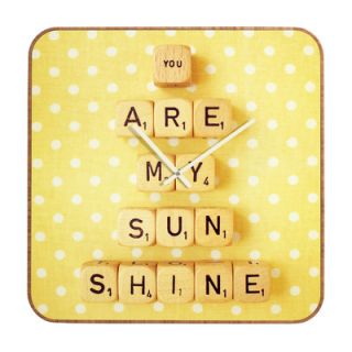 DENY Designs Happee Monkee You Are My Sunshine Wall Clock