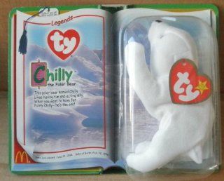 McDonalds TY Beanie Babies Chilly the Polar Bear Stuffed Animal Plush Toy, 5 inches long (1994 Version) Toys & Games