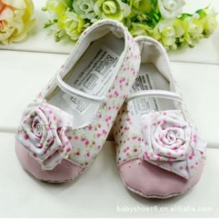 Soft Sole Toddler Infant Baby Girls Princess Flower Pink Rose Walk Shoes Age 6 9 Months Clothing