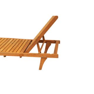 Leisure Season Chaise Lounge with Pull Out Tray