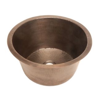15 x 15 Small Round Bar Sink with Flat Bottom