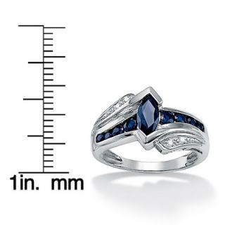 Palm Beach Jewelry Midnight Blue Sapphire Ring