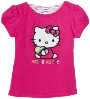 Hello Kitty Girls 2 6x Top with Bow Detail, Fuschia Purple, 6x Fashion T Shirts Clothing