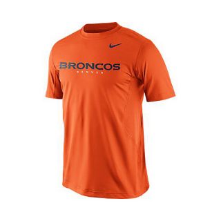 NIKE Mens Denver Broncos Dri FIT Hypercool Speed Short Sleeve T Shirt   Size