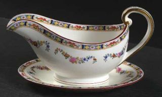 Minton Minton Rose (Older,Smooth) Gravy Boat & Underplate (Relish), Fine China D