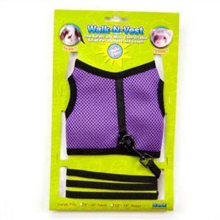 Ware Nylon Walk N Vest Small Pet Harness and Leash, Large "Color May Vary"  Guinea Pig Harness 