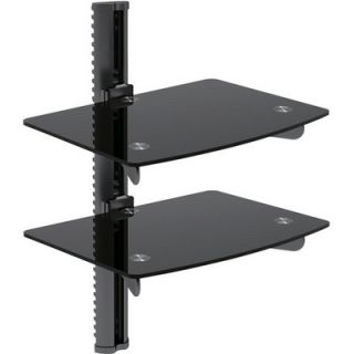 Bentley 21 Adjustable Wall Mount Two Glass Shelf for DVD/VCR
