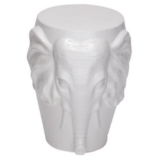 Woodland Imports Ceramic Elephant Face Stool