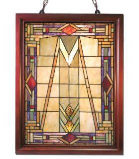Tiffany style Mission Glass Window Panel   Stained Glass Window Panels