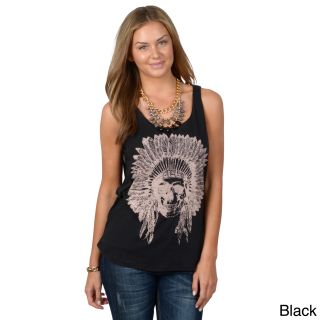 Hailey Jeans Co Hailey Jeans Co. Juniors Sleeveless Scoop Neck Graphic Print Tee Black Size S (1  3)