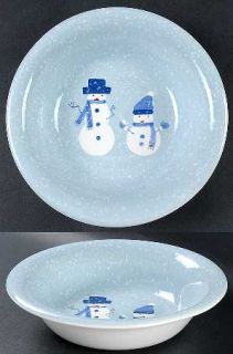 Home Winter Frost Soup/Cereal Bowl, Fine China Dinnerware   Snow Scene With Snow