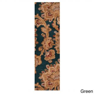 Hand tufted Wool Transitional Paisley Runner Rug (26 X 8)