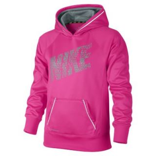 Nike KO Reflective Pullover Girls Training Hoodie   Hyper Pink