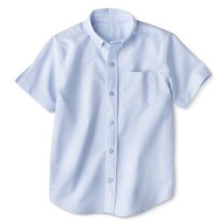 Cherokee Boys School Uniform Short Sleeve Oxford Shirt   Powder Blue Xl