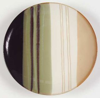 Home Trends Jazz Salad Plate, Fine China Dinnerware   Striped Bands, Smooth,Coup