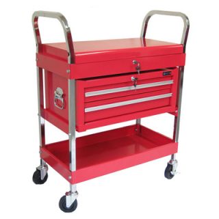 Excel Hardware Rolling Metal Tool Cart with 2 Drawers
