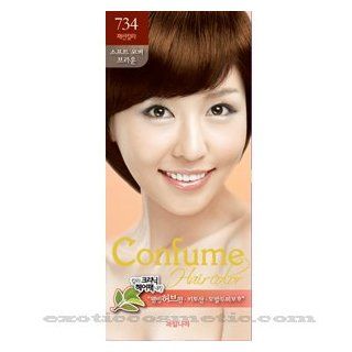 Confume Herbal Hair Color   734 Soft Copper Brown  Chemical Hair Dyes  Beauty