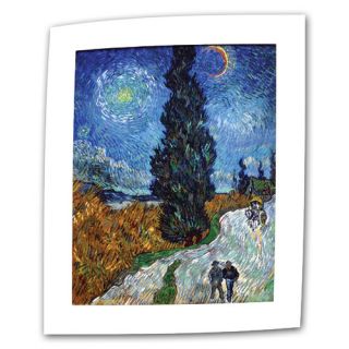 Art Wall Country Road in Provence by Night by Vincent van Gogh