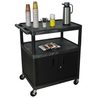 Large Coffee Cart with Cabinet
