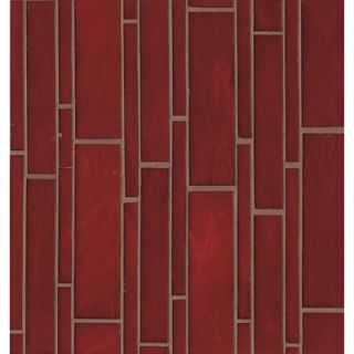 Bedrosians 12 x 11.50 Mosaic Linear Pattern Tile in Rouge