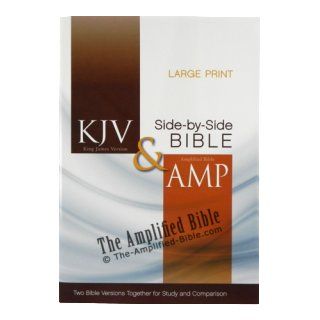 KJV and AMP Parallel Bible, Large Print Two Bible Versions Together for Study and Comparison Zondervan 9780310443308 Books