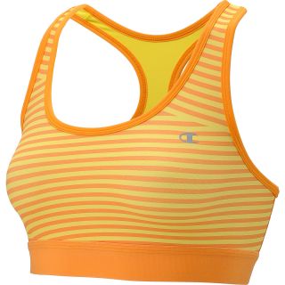 CHAMPION Womens Absolute Workout II Sports Bra   Size Small, Sun/clementine