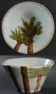 Tabletops Unlimited Baja Coupe Cereal Bowl, Fine China Dinnerware   Palm Trees,S
