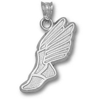 Track Winged Foot Pendant   Sterling Silver Jewelry Clothing