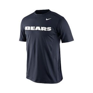 NIKE Mens Chicago Bears Dri FIT Hypercool Speed Short Sleeve T Shirt   Size