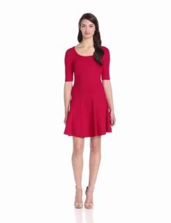 Eliza J Women's Fit and Flare Skater Dress, Red, 8