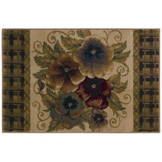 Shaw Rugs Reflections Pansies Novelty Rug