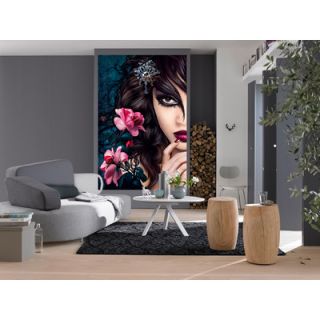 Brewster Home Fashions Ideal Decor Midnight Rose Wall Mural