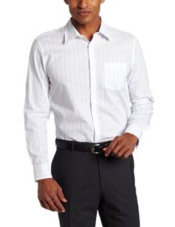 Calvin Klein Sportswear Men's Long Sleeve Yarn Dye Stripe Corded Voile Shirt, White, XX Large at  Mens Clothing store