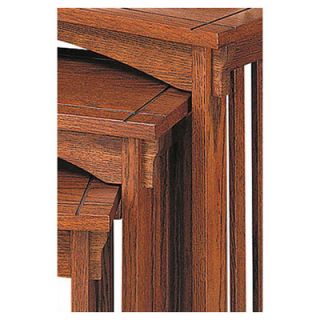 Powell Furniture Mission 3 Piece Nesting Tables