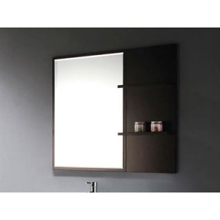 James Martin Furniture Kasha 31.5 x 37.5 Wall Mirror with Shelves