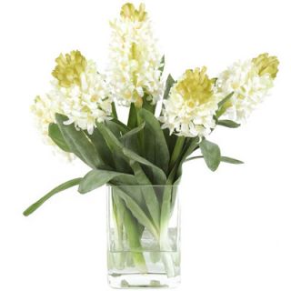 Distinctive Designs Silk Hyacinths in Square Vase