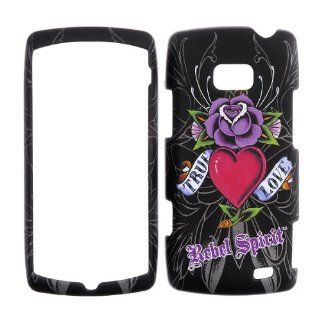 LG VS740/ Ally Rubberized Snap on Design Hard Case Skin Cover Faceplate Phone Shell   Rebel Spirit True Love Cell Phones & Accessories